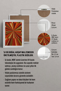 HOMEPACK Ahşap Çerçeveli Tablo Çerçeveli Poster Sanatsal Modern Duvar Dekoru BEK-8409