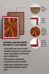HOMEPACK Ahşap Çerçeveli Tablo Çerçeveli Poster Sanatsal Modern Duvar Dekoru BEK-8409