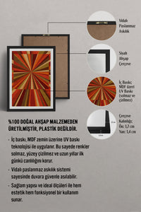 HOMEPACK Ahşap Çerçeveli Tablo Çerçeveli Poster Sanatsal Modern Duvar Dekoru BEK-8409