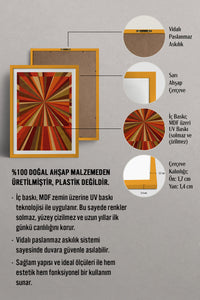 HOMEPACK Ahşap Çerçeveli Tablo Çerçeveli Poster Sanatsal Modern Duvar Dekoru BEK-8409