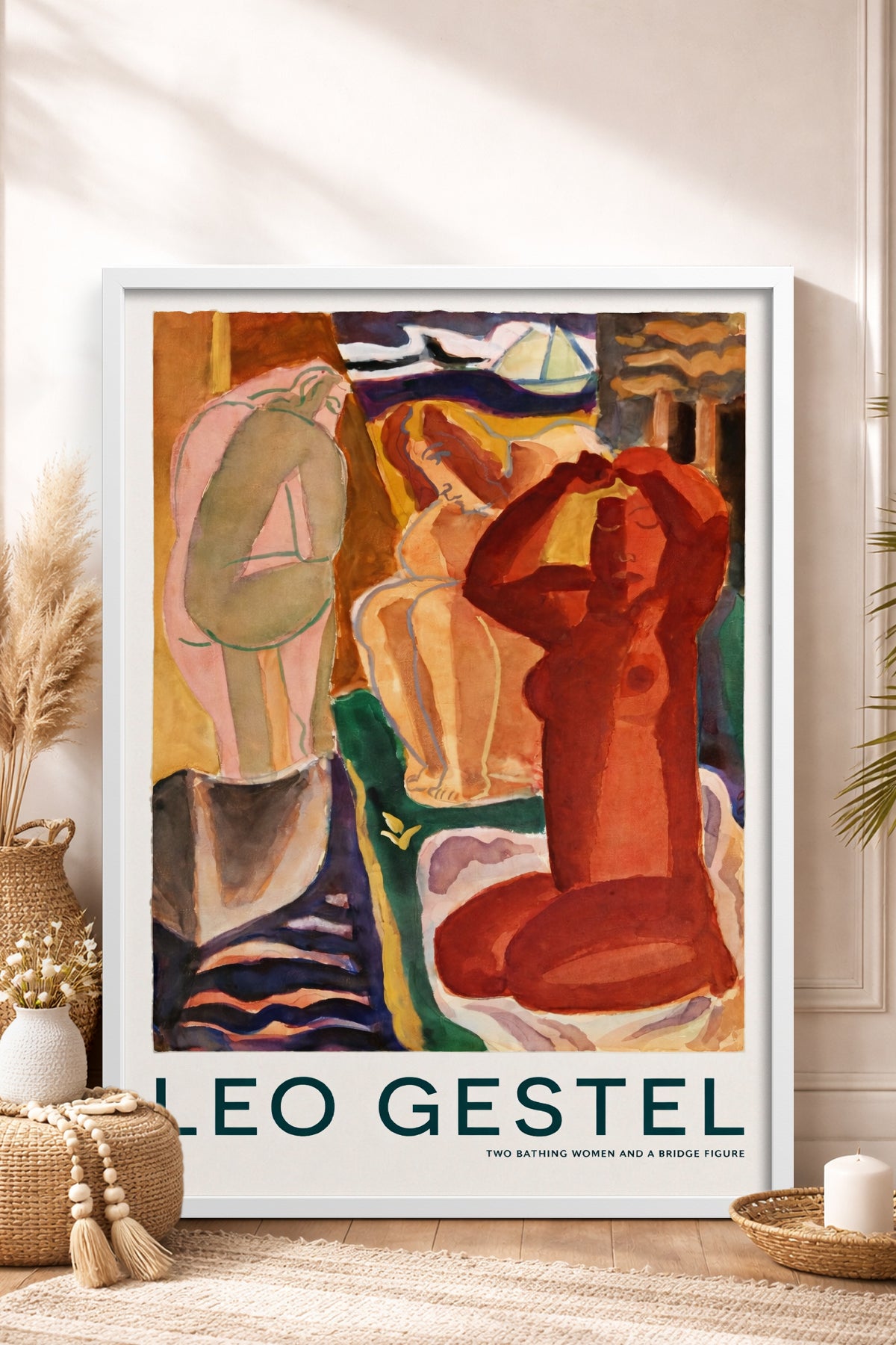 HOMEPACK Ahşap Çerçeveli Tablo Çerçeveli Poster Sanatsal Modern Duvar Dekoru BEK-8410