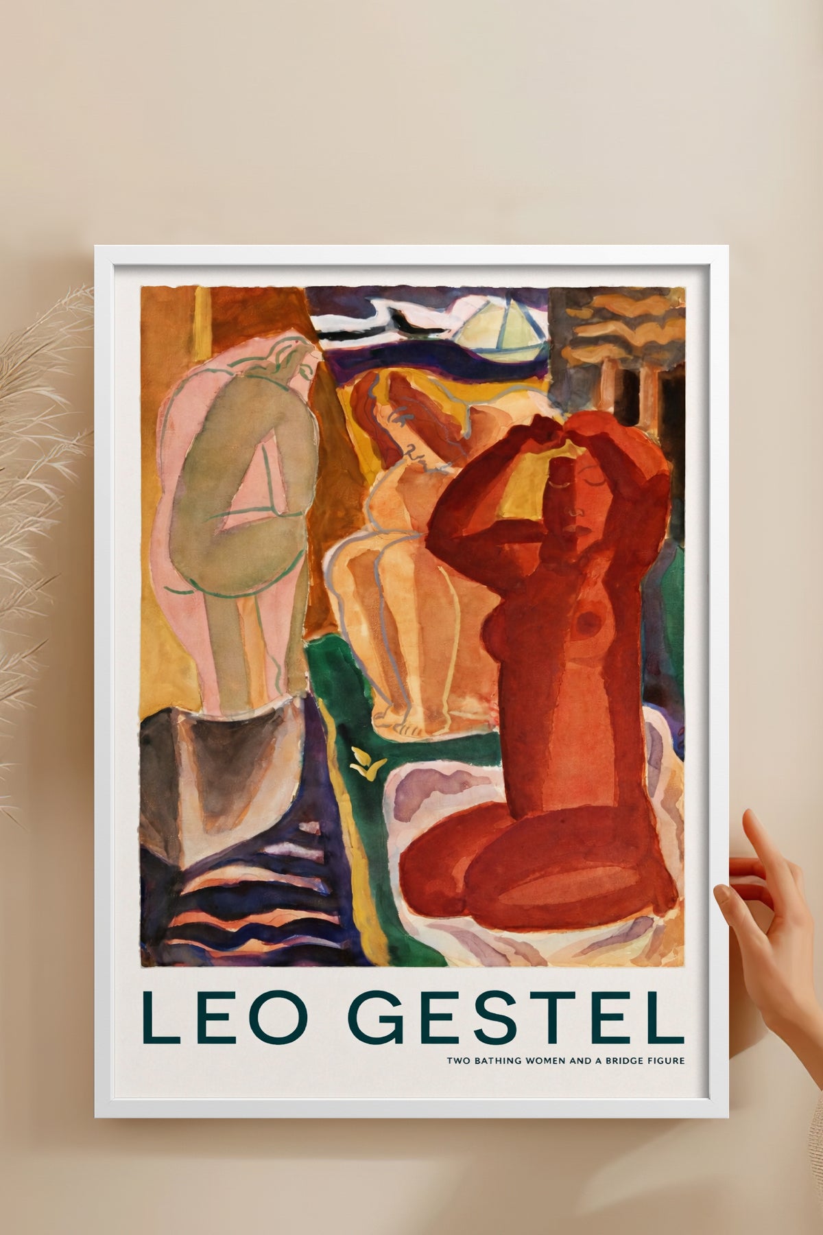 HOMEPACK Ahşap Çerçeveli Tablo Çerçeveli Poster Sanatsal Modern Duvar Dekoru BEK-8410