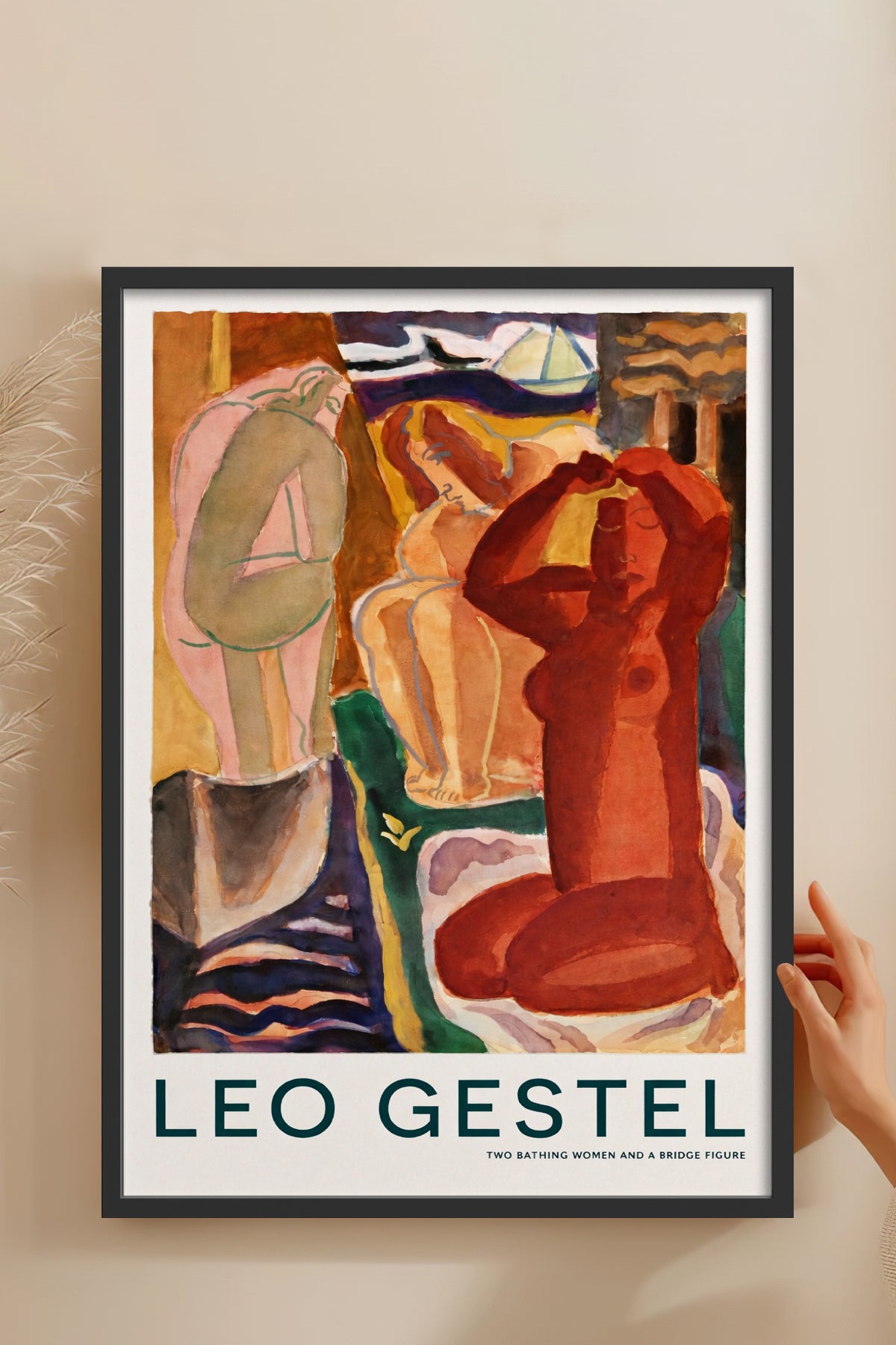 HOMEPACK Ahşap Çerçeveli Tablo Çerçeveli Poster Sanatsal Modern Duvar Dekoru BEK-8410