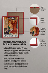 HOMEPACK Ahşap Çerçeveli Tablo Çerçeveli Poster Sanatsal Modern Duvar Dekoru BEK-8410