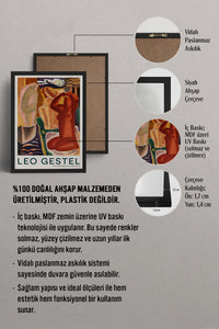 HOMEPACK Ahşap Çerçeveli Tablo Çerçeveli Poster Sanatsal Modern Duvar Dekoru BEK-8410
