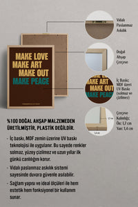HOMEPACK Ahşap Çerçeveli Tablo Çerçeveli Poster Sanatsal Modern Duvar Dekoru BEK-8411