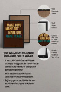 HOMEPACK Ahşap Çerçeveli Tablo Çerçeveli Poster Sanatsal Modern Duvar Dekoru BEK-8411