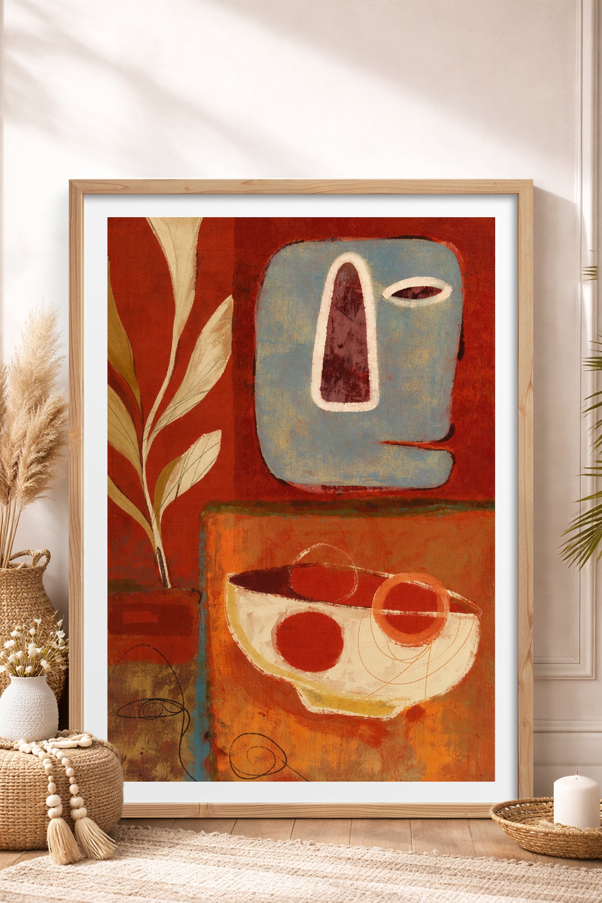 HOMEPACK Ahşap Çerçeveli Tablo Çerçeveli Poster Sanatsal Modern Duvar Dekoru BEK-8412