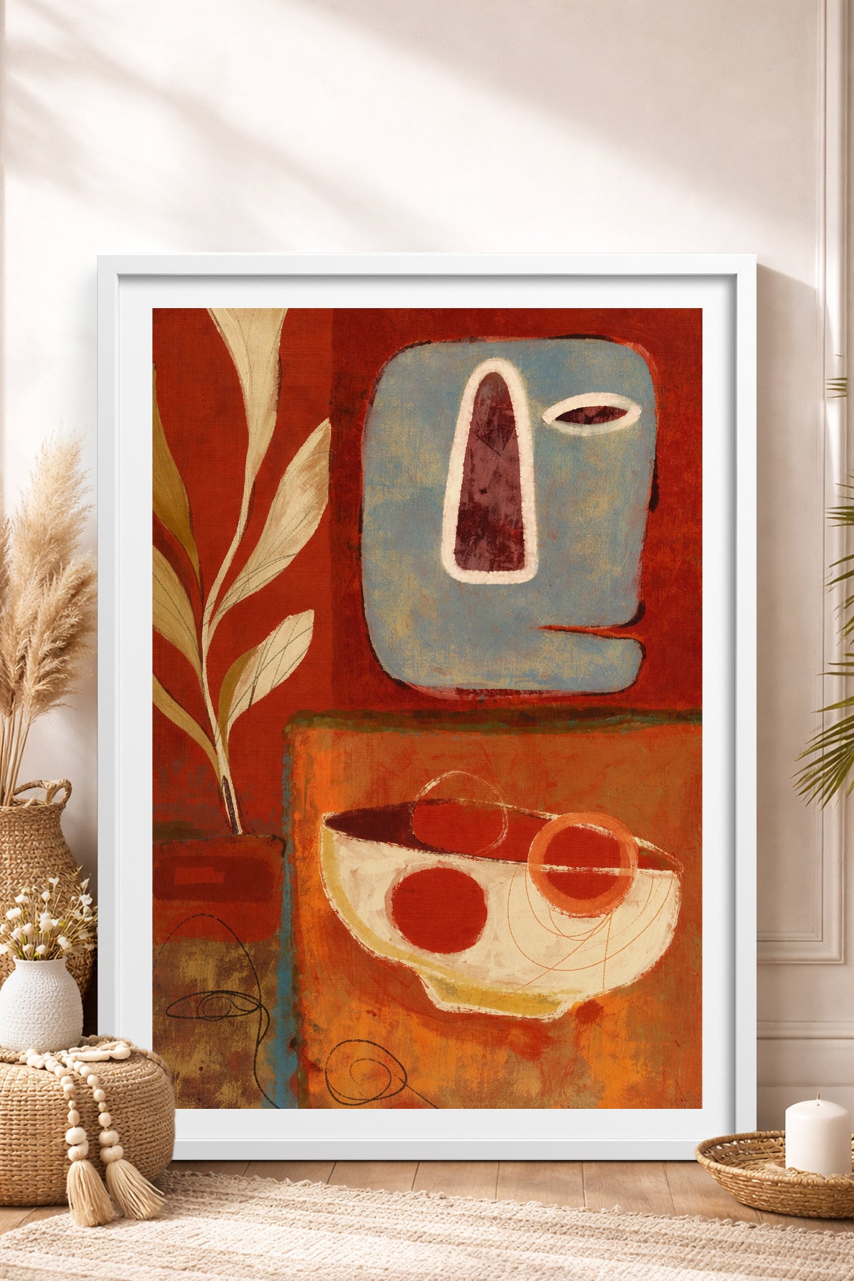 HOMEPACK Ahşap Çerçeveli Tablo Çerçeveli Poster Sanatsal Modern Duvar Dekoru BEK-8412