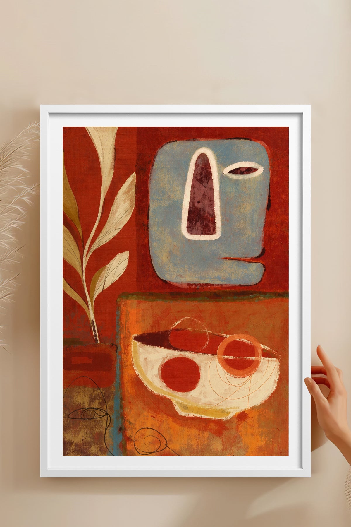 HOMEPACK Ahşap Çerçeveli Tablo Çerçeveli Poster Sanatsal Modern Duvar Dekoru BEK-8412