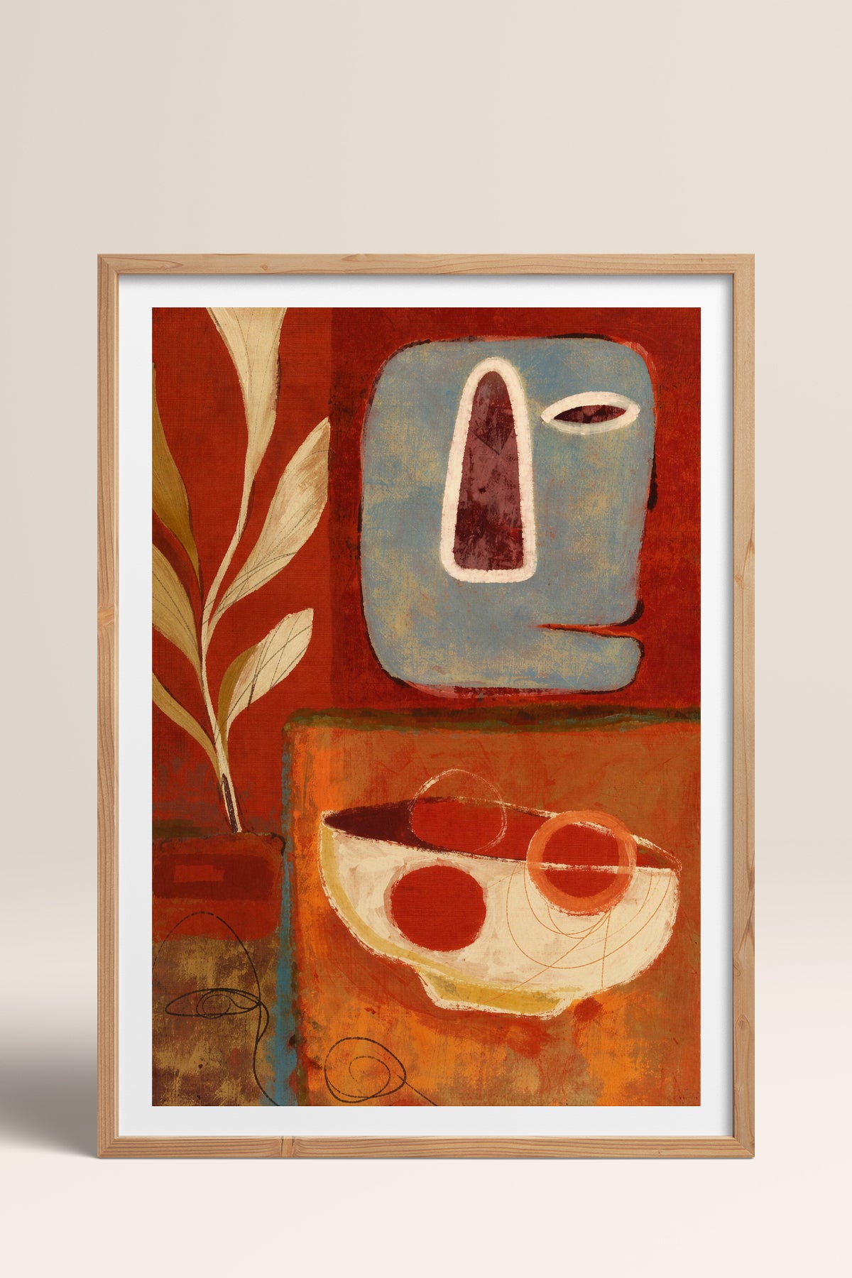 HOMEPACK Ahşap Çerçeveli Tablo Çerçeveli Poster Sanatsal Modern Duvar Dekoru BEK-8412