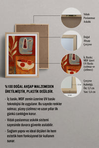 HOMEPACK Ahşap Çerçeveli Tablo Çerçeveli Poster Sanatsal Modern Duvar Dekoru BEK-8412