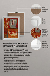 HOMEPACK Ahşap Çerçeveli Tablo Çerçeveli Poster Sanatsal Modern Duvar Dekoru BEK-8412
