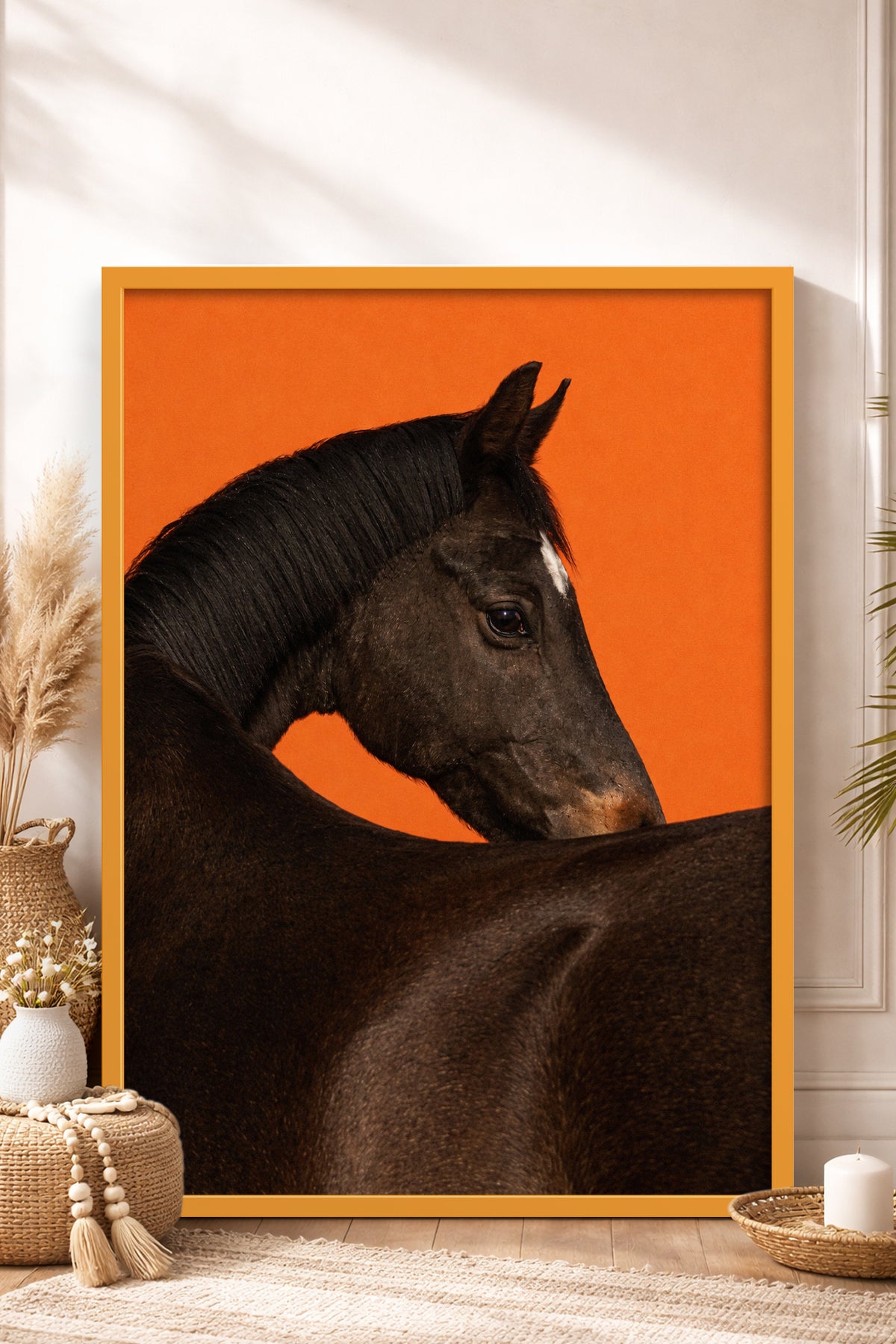 HOMEPACK Ahşap Çerçeveli Tablo Çerçeveli Poster Sanatsal Modern Duvar Dekoru BEK-8413