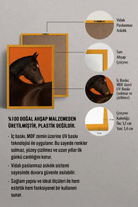 HOMEPACK Ahşap Çerçeveli Tablo Çerçeveli Poster Sanatsal Modern Duvar Dekoru BEK-8413