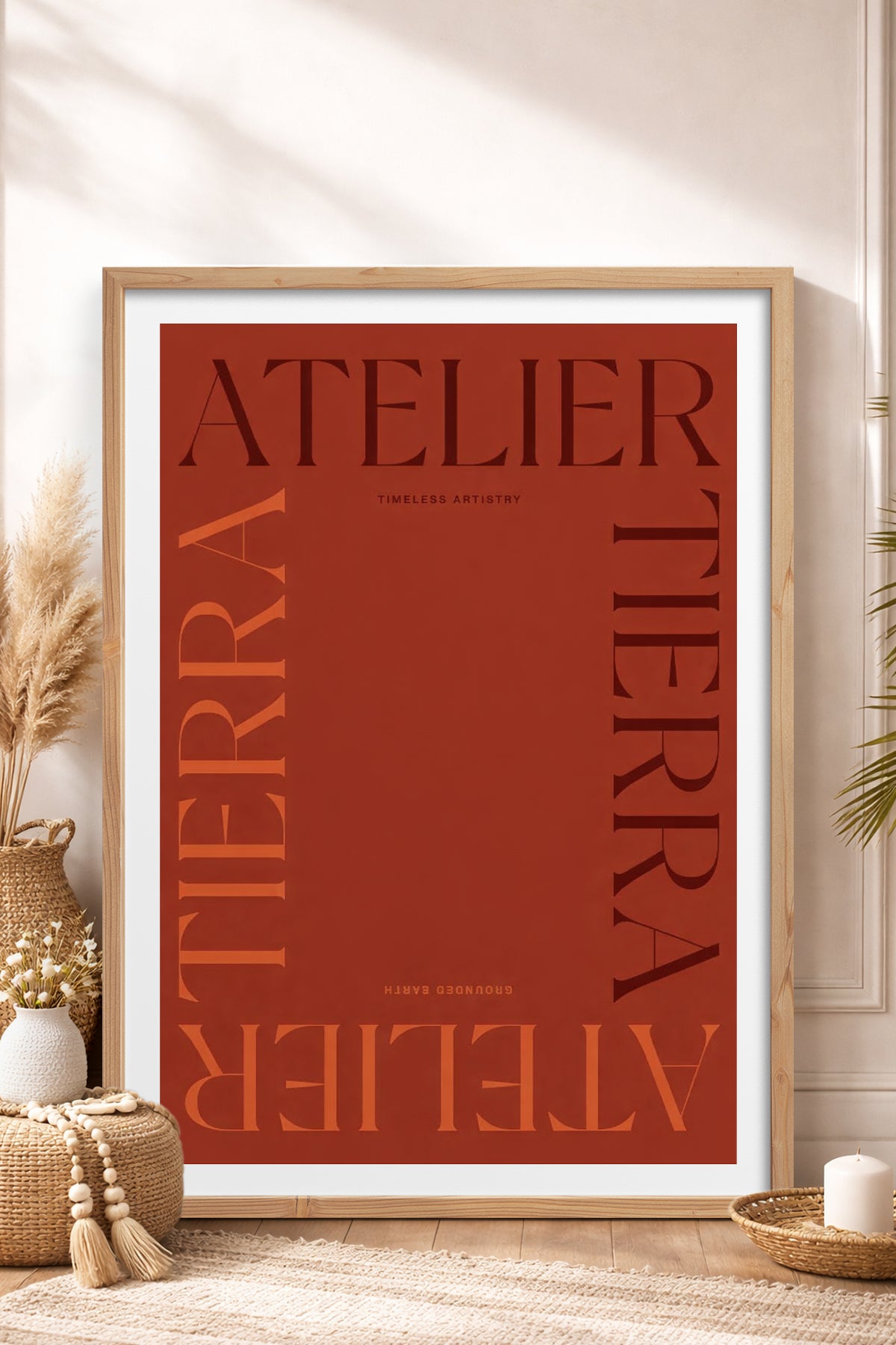 HOMEPACK Ahşap Çerçeveli Tablo Çerçeveli Poster Sanatsal Modern Duvar Dekoru BEK-8415