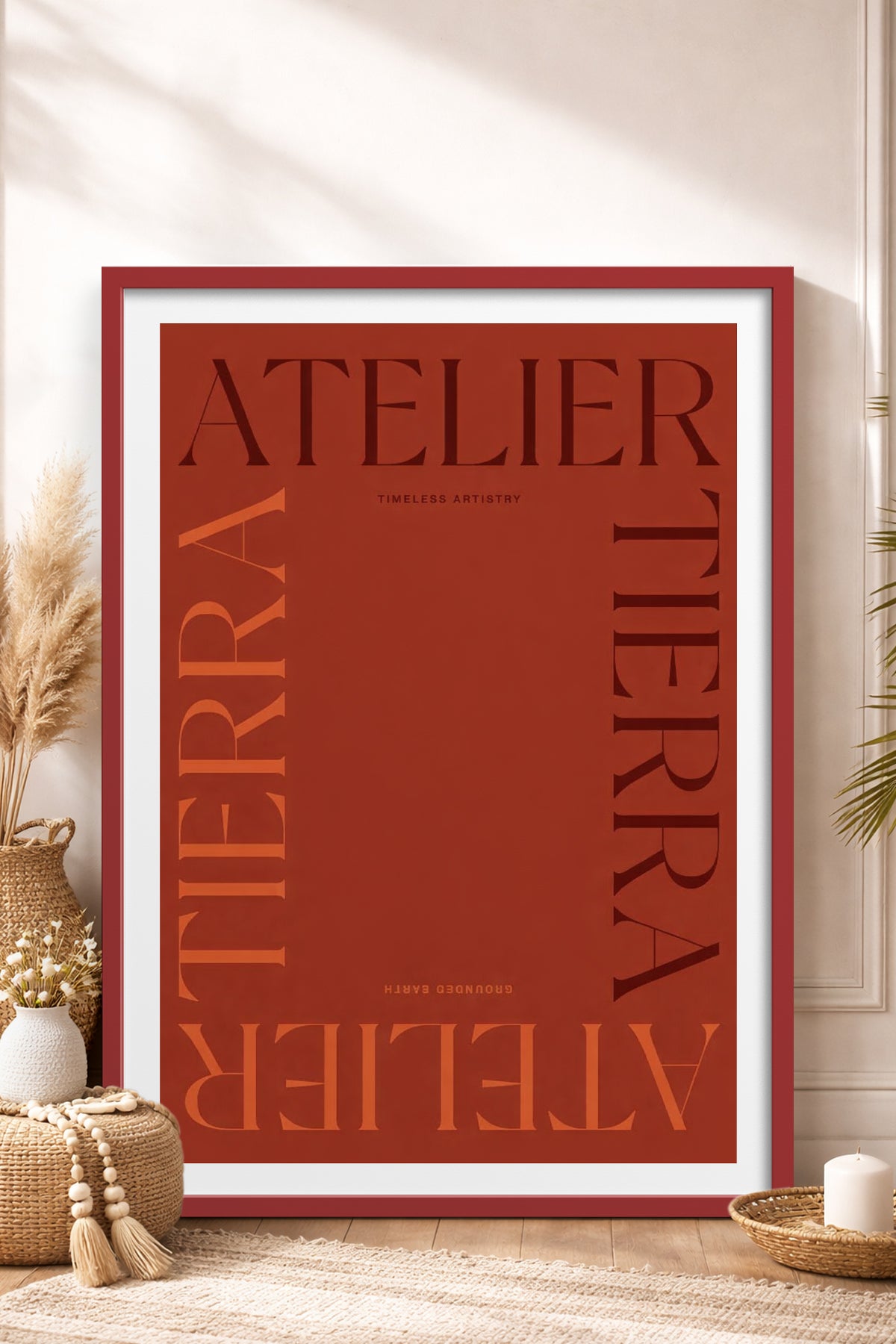 HOMEPACK Ahşap Çerçeveli Tablo Çerçeveli Poster Sanatsal Modern Duvar Dekoru BEK-8415