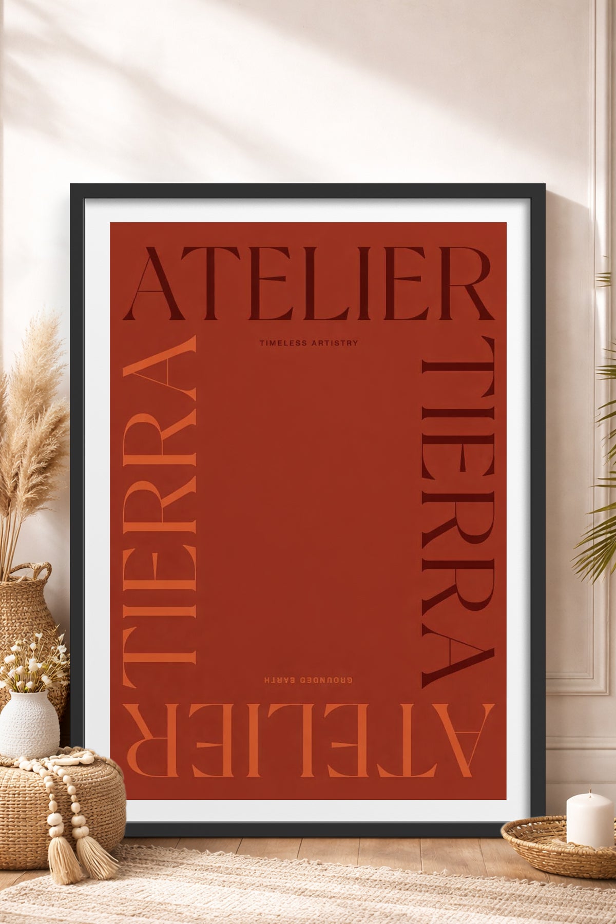 HOMEPACK Ahşap Çerçeveli Tablo Çerçeveli Poster Sanatsal Modern Duvar Dekoru BEK-8415