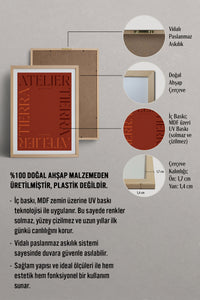 HOMEPACK Ahşap Çerçeveli Tablo Çerçeveli Poster Sanatsal Modern Duvar Dekoru BEK-8415