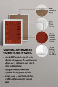 HOMEPACK Ahşap Çerçeveli Tablo Çerçeveli Poster Sanatsal Modern Duvar Dekoru BEK-8415