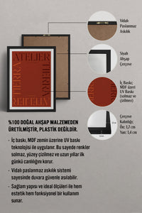 HOMEPACK Ahşap Çerçeveli Tablo Çerçeveli Poster Sanatsal Modern Duvar Dekoru BEK-8415