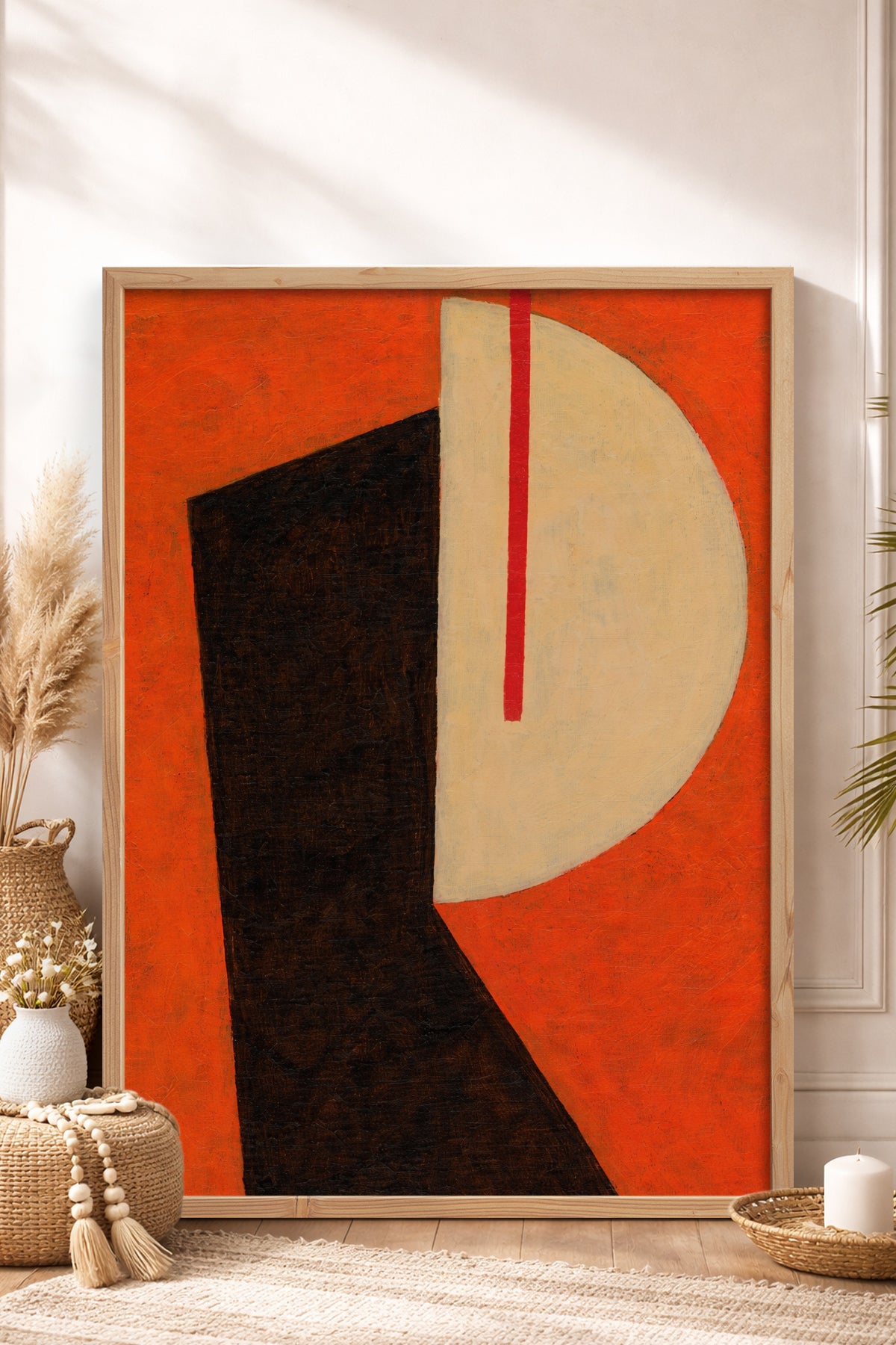HOMEPACK Ahşap Çerçeveli Tablo Çerçeveli Poster Sanatsal Modern Duvar Dekoru BEK-8416