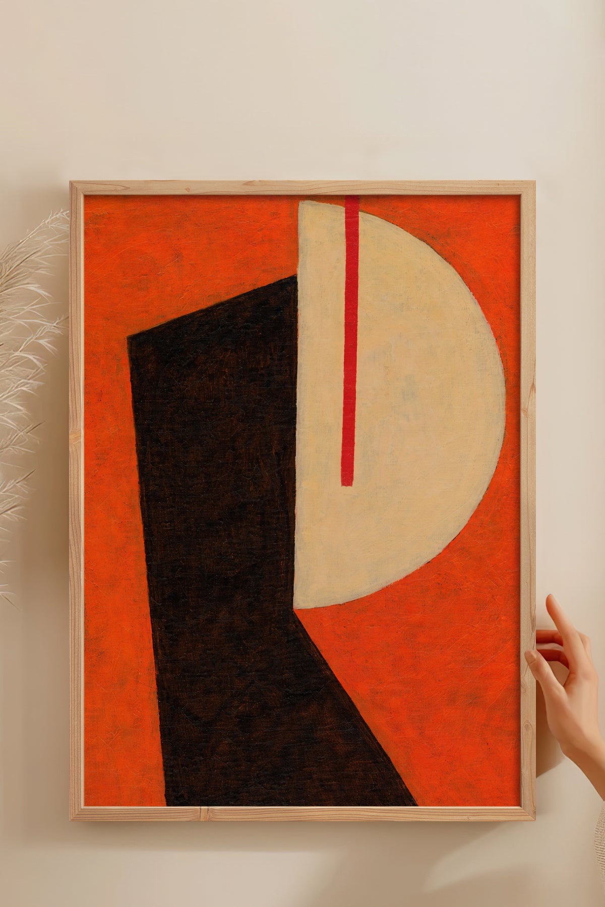 HOMEPACK Ahşap Çerçeveli Tablo Çerçeveli Poster Sanatsal Modern Duvar Dekoru BEK-8416