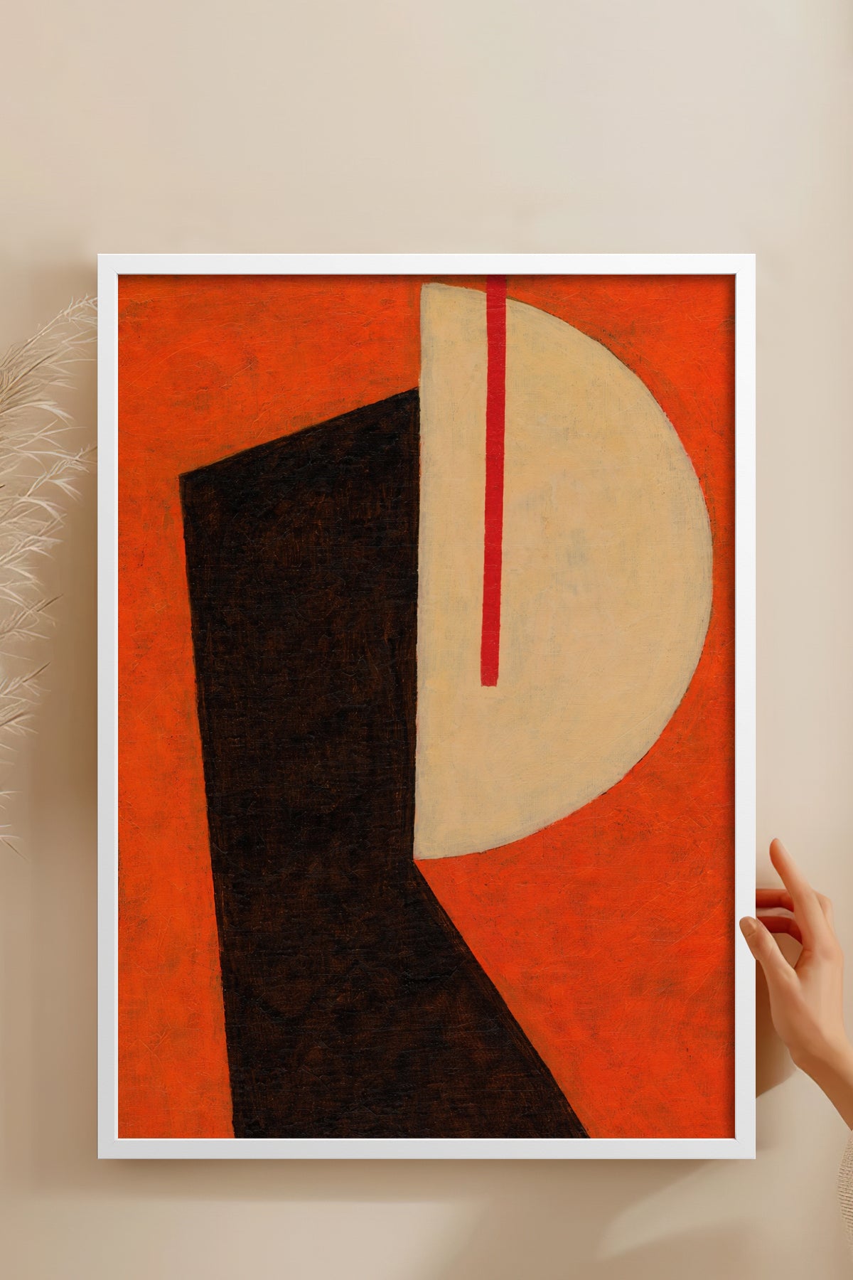 HOMEPACK Ahşap Çerçeveli Tablo Çerçeveli Poster Sanatsal Modern Duvar Dekoru BEK-8416
