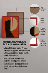 HOMEPACK Ahşap Çerçeveli Tablo Çerçeveli Poster Sanatsal Modern Duvar Dekoru BEK-8416