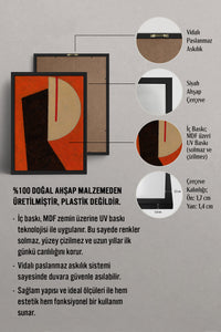 HOMEPACK Ahşap Çerçeveli Tablo Çerçeveli Poster Sanatsal Modern Duvar Dekoru BEK-8416