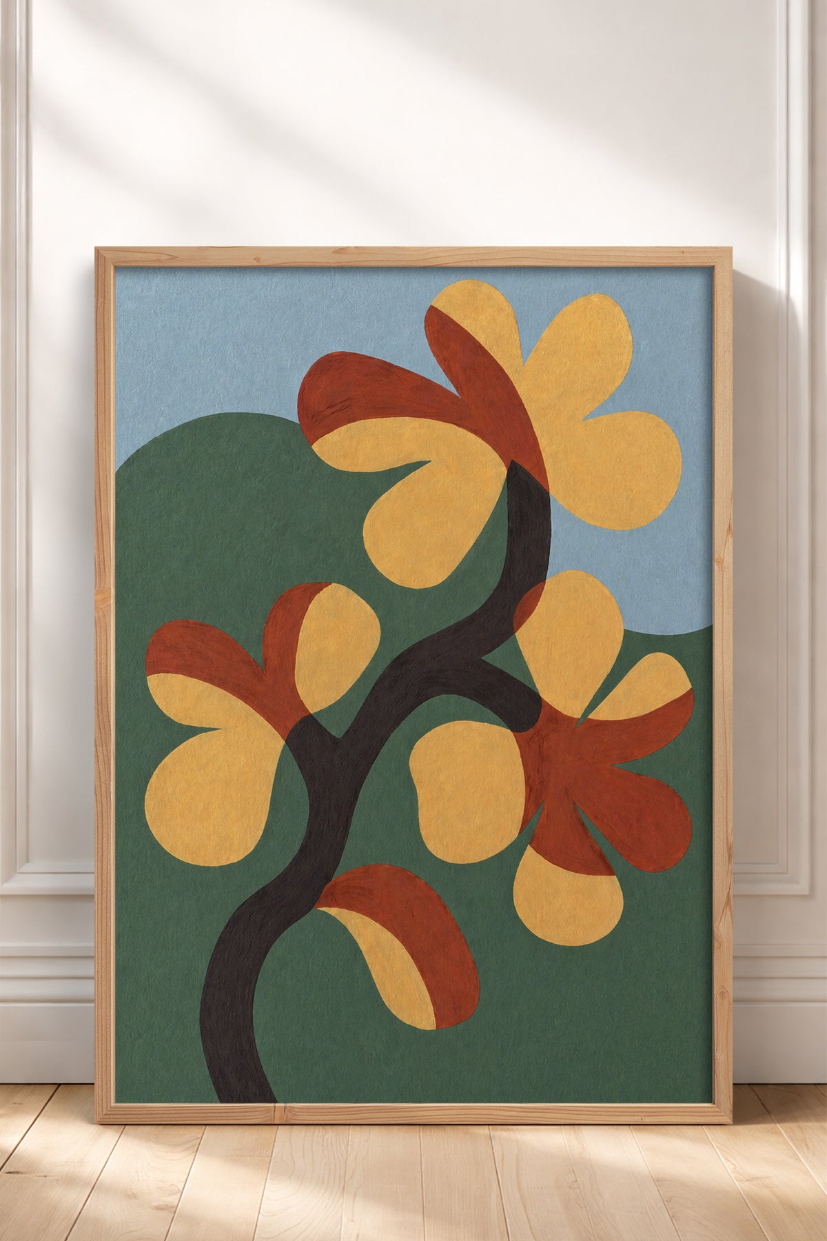HOMEPACK Ahşap Çerçeveli Tablo Çerçeveli Poster Sanatsal Modern Duvar Dekoru BEK-8420