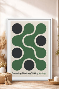 HOMEPACK Ahşap Çerçeveli Tablo Çerçeveli Poster Sanatsal Modern Duvar Dekoru BEK-8421