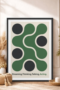 HOMEPACK Ahşap Çerçeveli Tablo Çerçeveli Poster Sanatsal Modern Duvar Dekoru BEK-8421