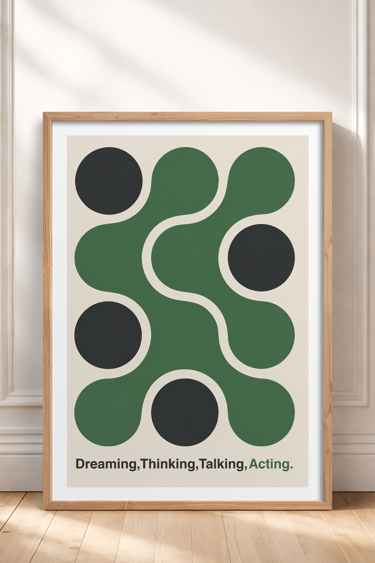 HOMEPACK Ahşap Çerçeveli Tablo Çerçeveli Poster Sanatsal Modern Duvar Dekoru BEK-8421