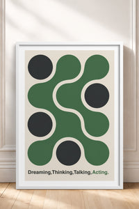 HOMEPACK Ahşap Çerçeveli Tablo Çerçeveli Poster Sanatsal Modern Duvar Dekoru BEK-8421