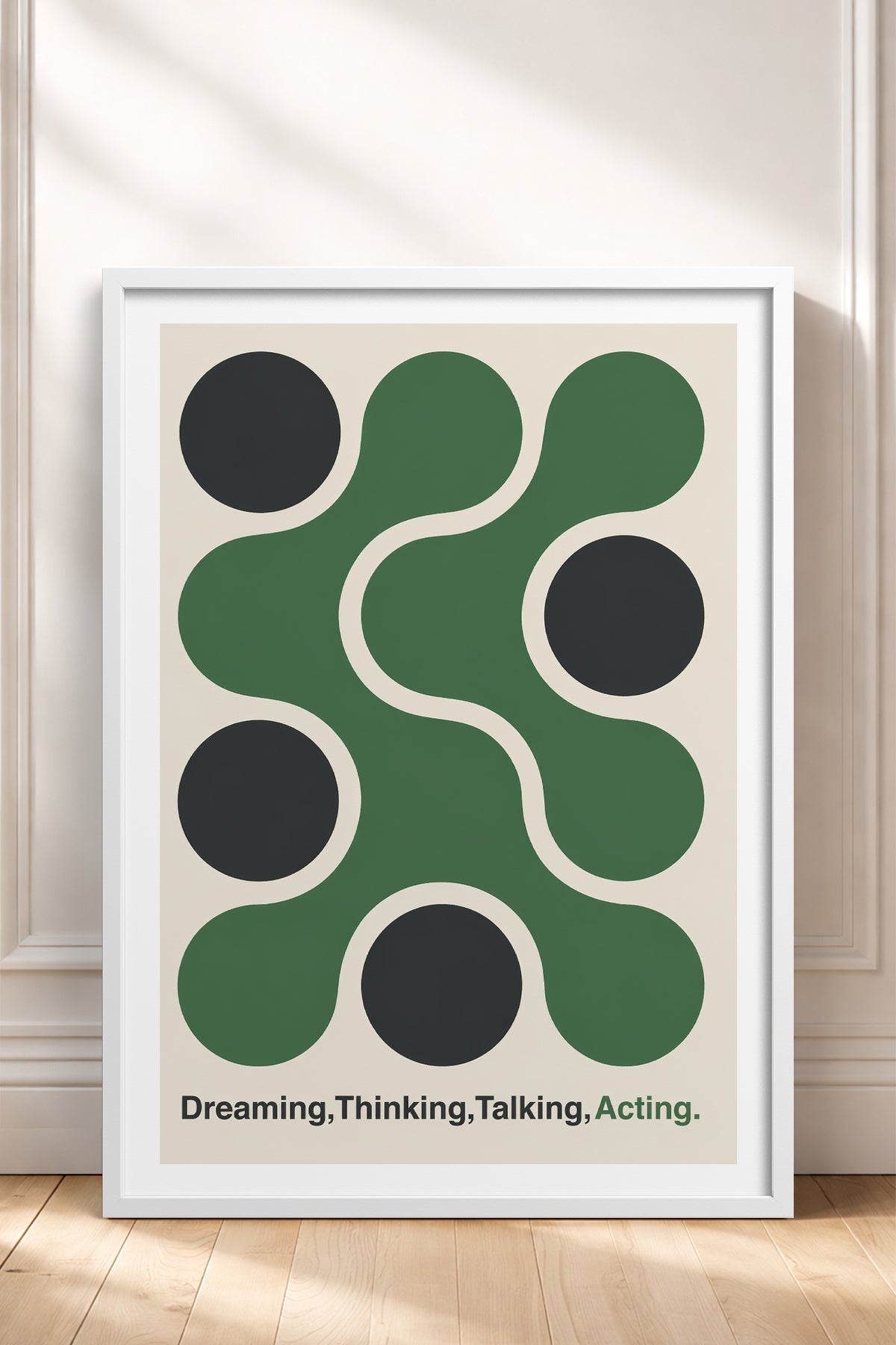 HOMEPACK Ahşap Çerçeveli Tablo Çerçeveli Poster Sanatsal Modern Duvar Dekoru BEK-8421