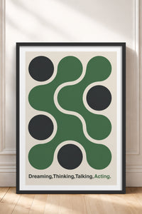 HOMEPACK Ahşap Çerçeveli Tablo Çerçeveli Poster Sanatsal Modern Duvar Dekoru BEK-8421