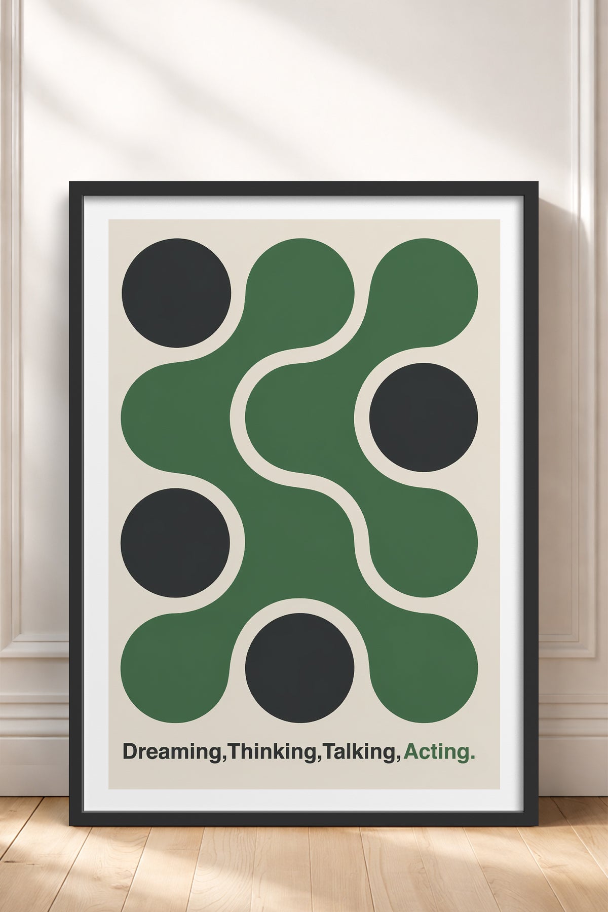 HOMEPACK Ahşap Çerçeveli Tablo Çerçeveli Poster Sanatsal Modern Duvar Dekoru BEK-8421
