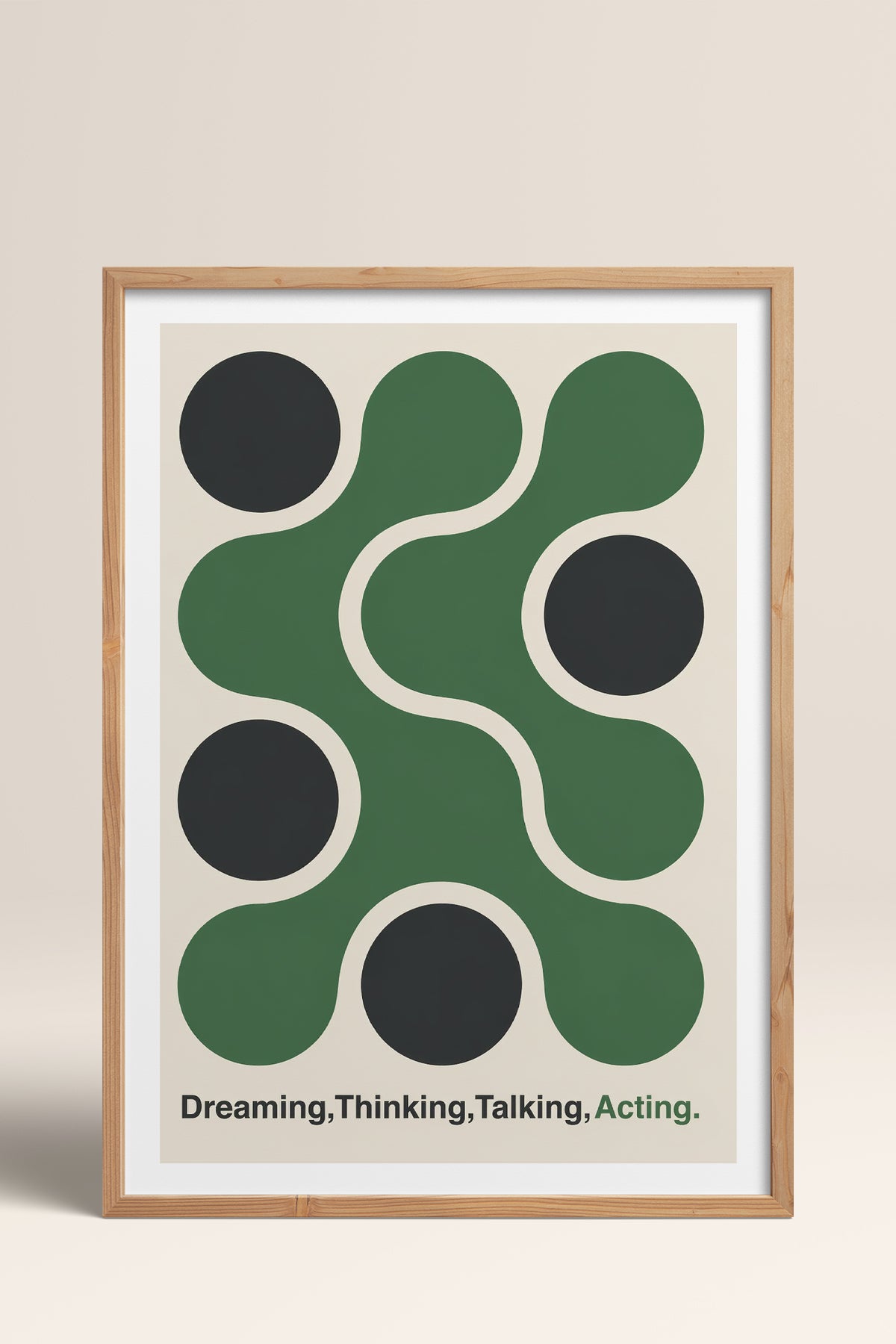 HOMEPACK Ahşap Çerçeveli Tablo Çerçeveli Poster Sanatsal Modern Duvar Dekoru BEK-8421