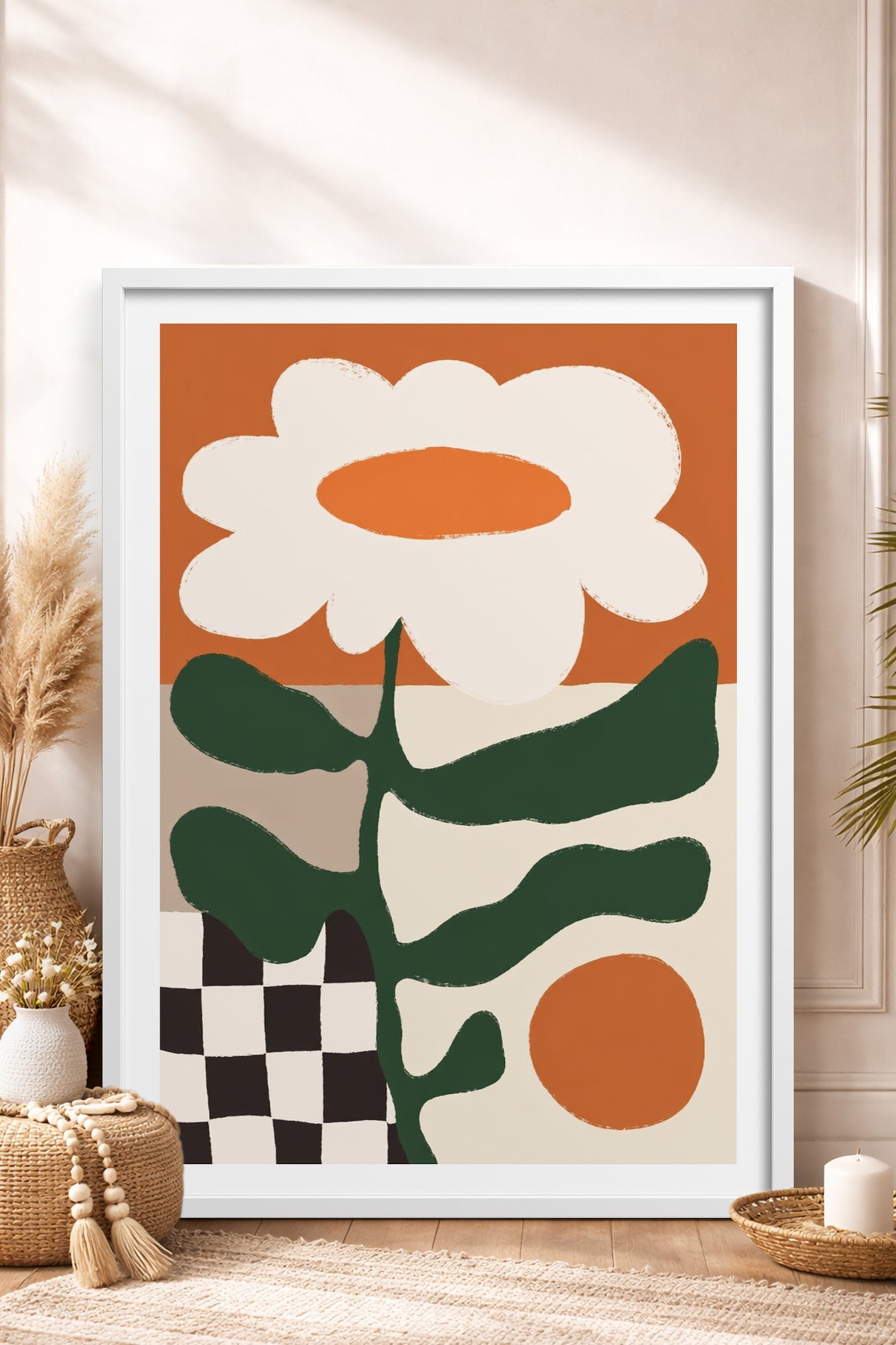 HOMEPACK Ahşap Çerçeveli Tablo Çerçeveli Poster Sanatsal Modern Duvar Dekoru BEK-8422
