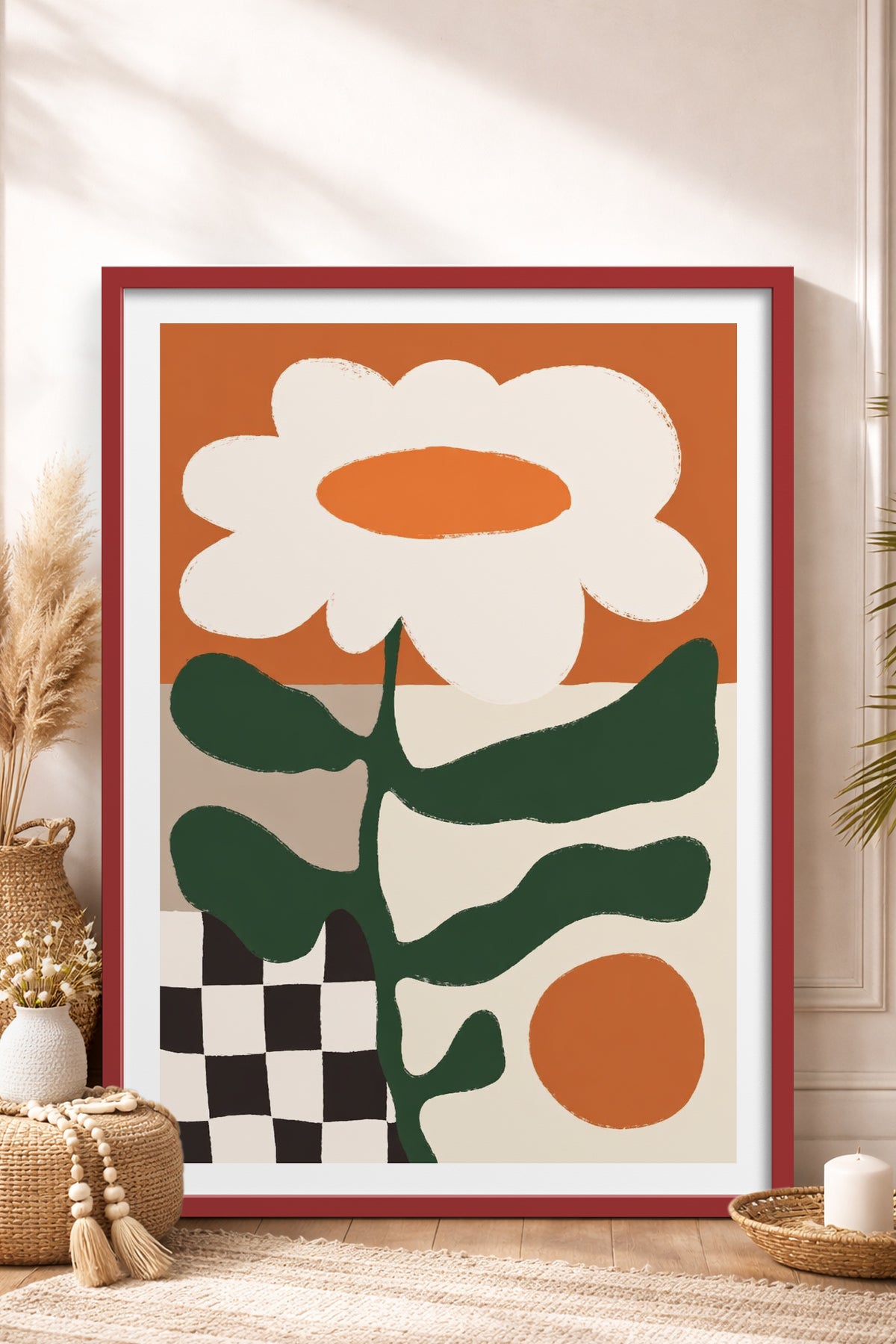 HOMEPACK Ahşap Çerçeveli Tablo Çerçeveli Poster Sanatsal Modern Duvar Dekoru BEK-8422