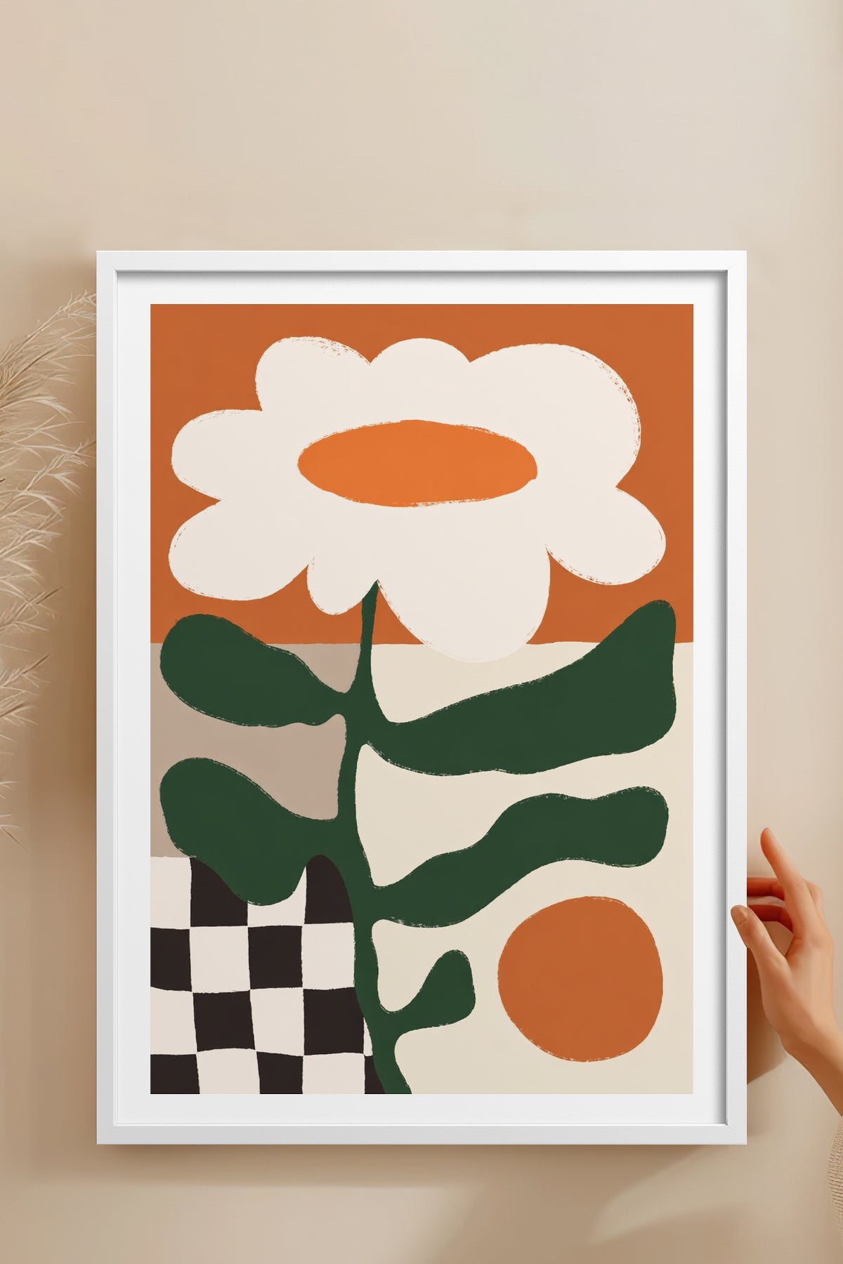 HOMEPACK Ahşap Çerçeveli Tablo Çerçeveli Poster Sanatsal Modern Duvar Dekoru BEK-8422