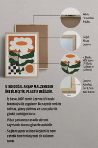 HOMEPACK Ahşap Çerçeveli Tablo Çerçeveli Poster Sanatsal Modern Duvar Dekoru BEK-8422