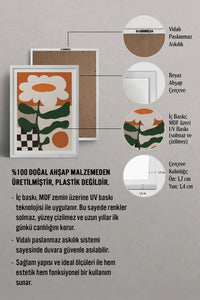 HOMEPACK Ahşap Çerçeveli Tablo Çerçeveli Poster Sanatsal Modern Duvar Dekoru BEK-8422