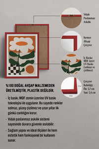 HOMEPACK Ahşap Çerçeveli Tablo Çerçeveli Poster Sanatsal Modern Duvar Dekoru BEK-8422