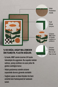 HOMEPACK Ahşap Çerçeveli Tablo Çerçeveli Poster Sanatsal Modern Duvar Dekoru BEK-8422