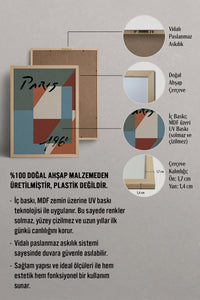 HOMEPACK Ahşap Çerçeveli Tablo Çerçeveli Poster Sanatsal Modern Duvar Dekoru BEK-8423