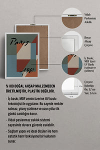 HOMEPACK Ahşap Çerçeveli Tablo Çerçeveli Poster Sanatsal Modern Duvar Dekoru BEK-8423