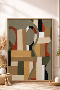 HOMEPACK Ahşap Çerçeveli Tablo Çerçeveli Poster Sanatsal Modern Duvar Dekoru BEK-8425