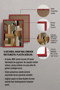 HOMEPACK Ahşap Çerçeveli Tablo Çerçeveli Poster Sanatsal Modern Duvar Dekoru BEK-8425
